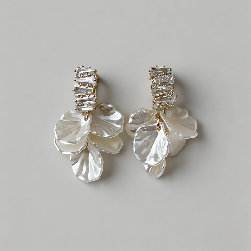 Orchid Flower Earrings - Shopdayla Wholesale - #1954