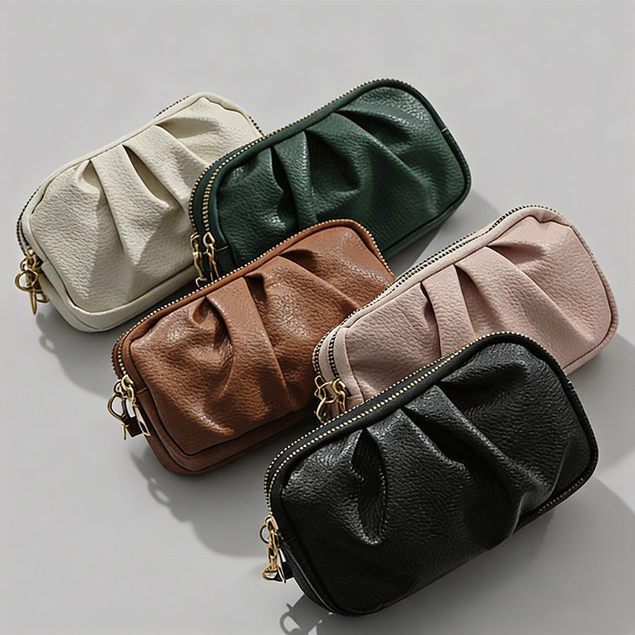 Everyday Ruched Leather Mini C - Shopdayla Wholesale - #7538