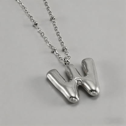 3D Bubble Letter Initial Neckl - Shopdayla Wholesale - #4386