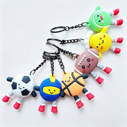 Sports Ball Cartoon Keychains - Shopdayla Wholesale - #2738