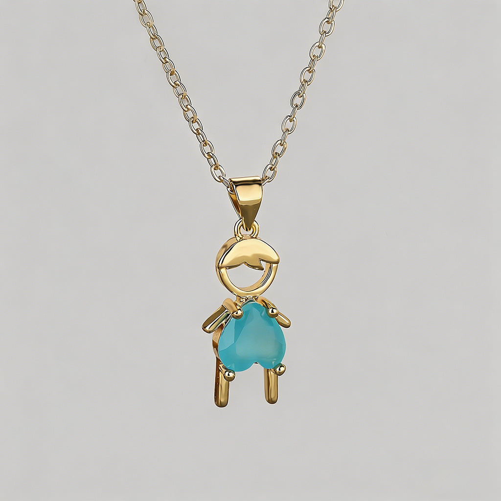 Cute Boy & Girl Gemstone Penda - Shopdayla Wholesale - #1554