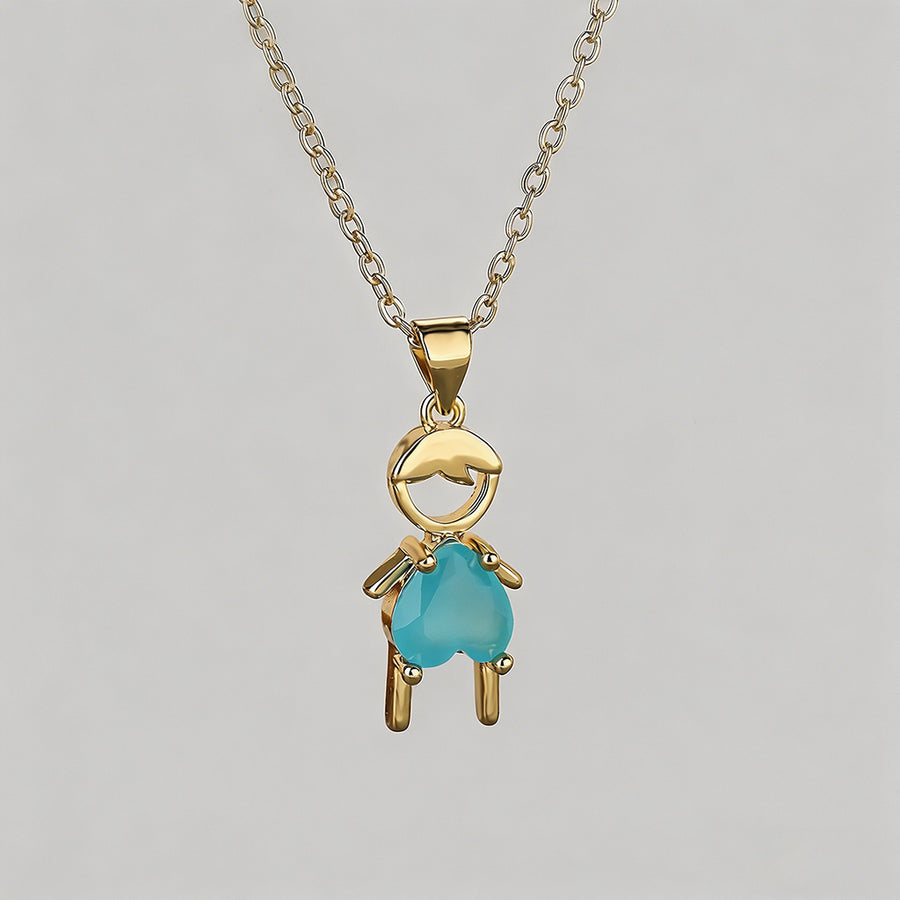 Cute Boy & Girl Gemstone Penda - Shopdayla Wholesale - #1554