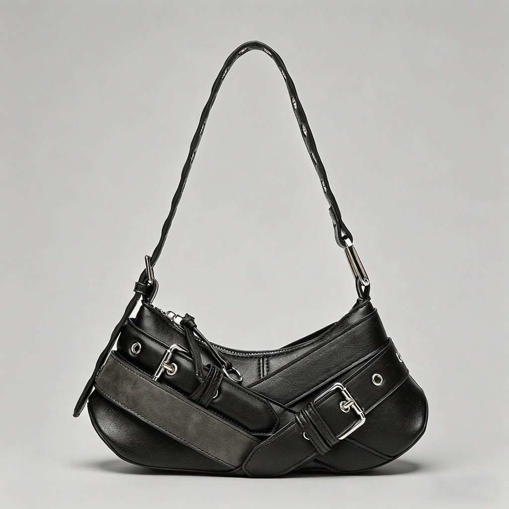 Buckle-Design Hobo Shoulder Ba - Shopdayla Wholesale - #0210