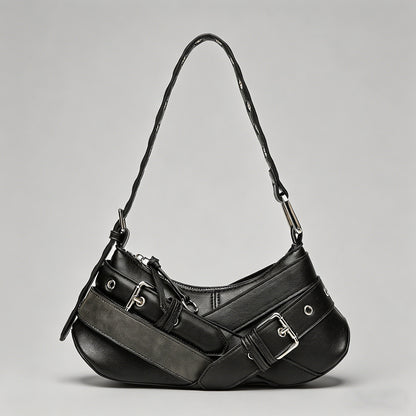 Buckle-Design Hobo Shoulder Ba - Shopdayla Wholesale - #0210