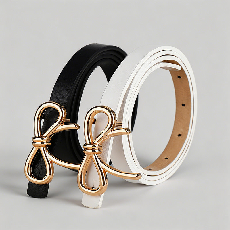 Bow Accent Skinny Belt - Shopdayla Wholesale - #0722