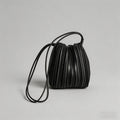 Pleated Faux Leather Crossbody - Shopdayla Wholesale - #5762