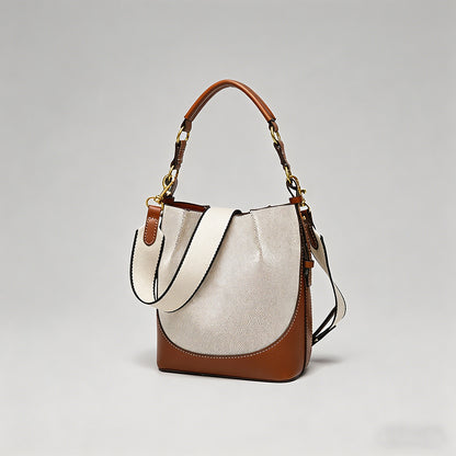 Canvas & Leather Bucket Crossb - Shopdayla Wholesale - #3602