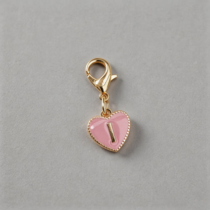 Heart Initial Keychain Charm - Shopdayla Wholesale - #2578