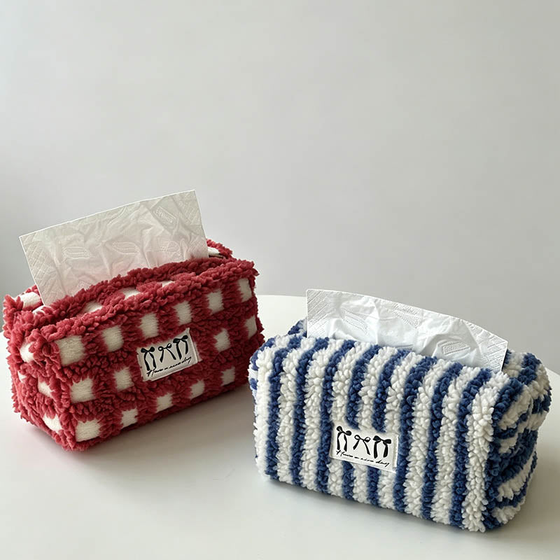 Festive Gingham Plush Tissue B - Shopdayla Wholesale - #7234