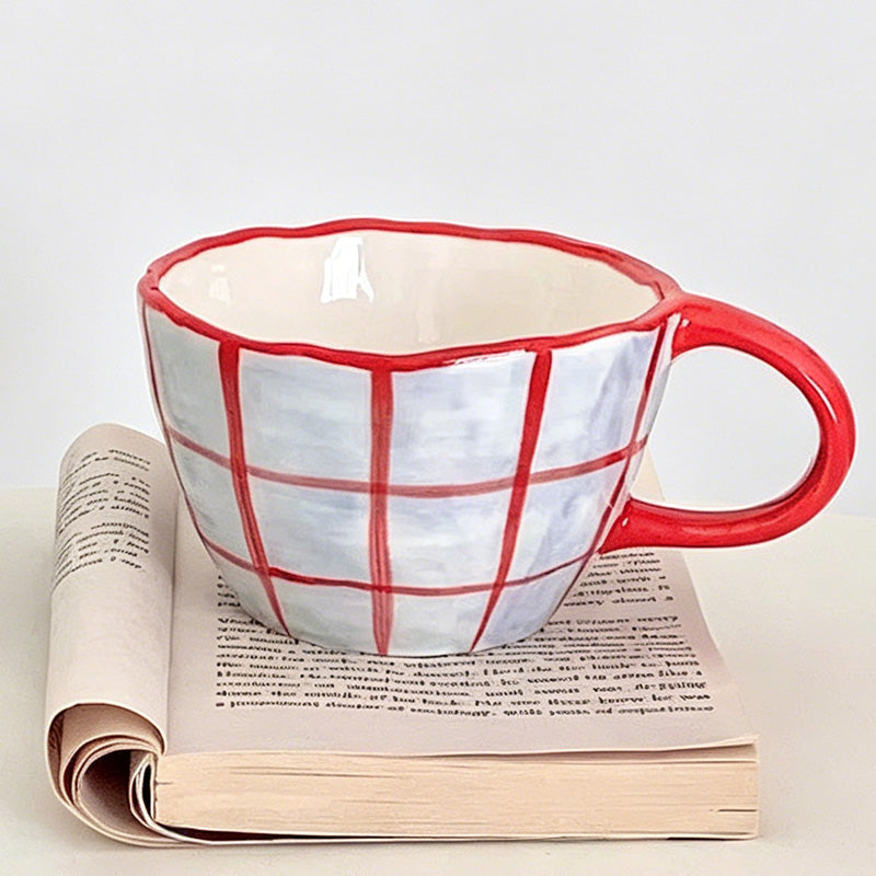 Hand Pinched Ceramic Plaid Bre - Shopdayla Wholesale - #7650