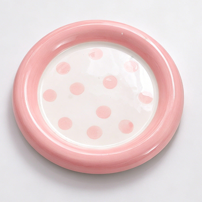 Hand Painted Polka Dot Round C - Shopdayla Wholesale - #2514