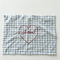 Elegant Heart Embroidered Blue - Shopdayla Wholesale - #8034