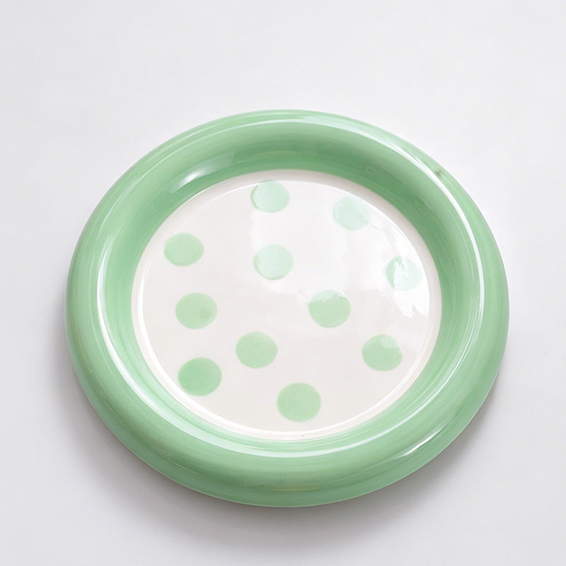 Hand Painted Polka Dot Round C - Shopdayla Wholesale - #0818
