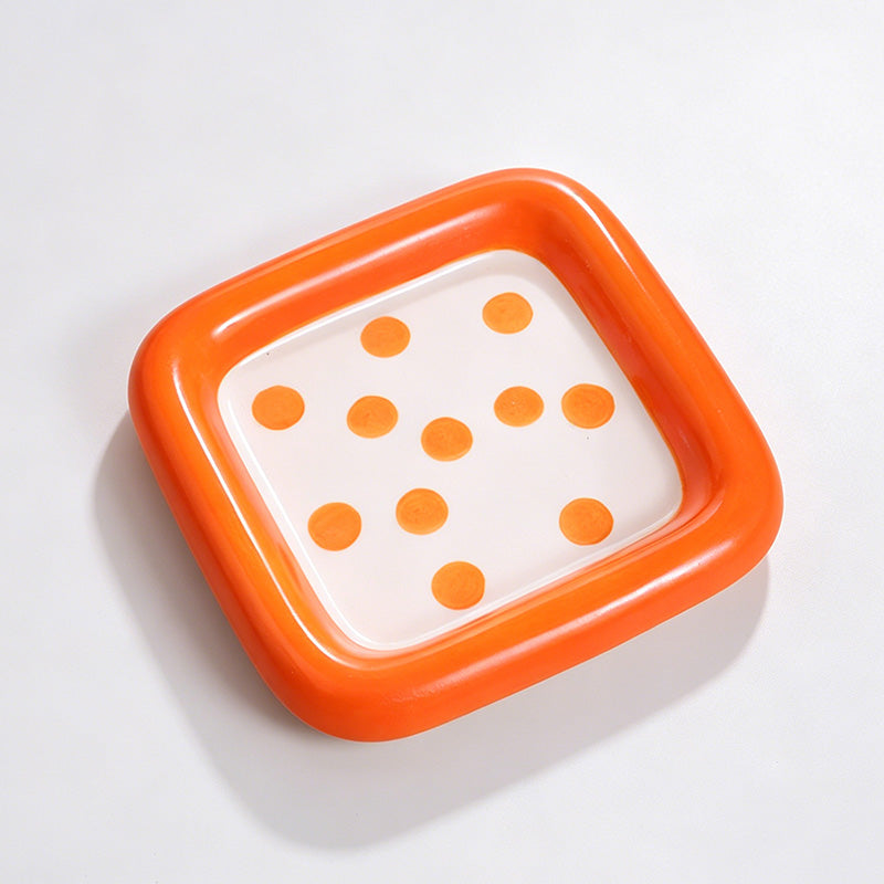 Square Ceramic Polka Dot Desse - Shopdayla Wholesale - #7090