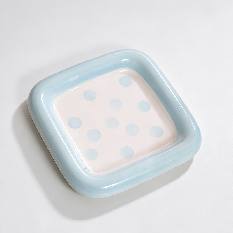 Square Ceramic Polka Dot Desse - Shopdayla Wholesale - #1554