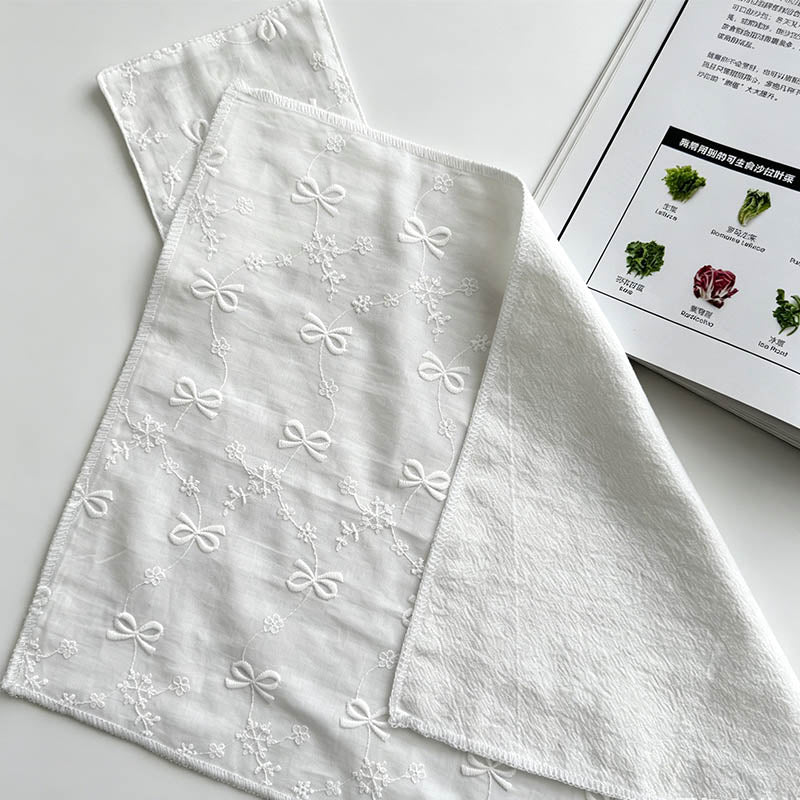 Fresh Fabric Bow Embroidered P - Shopdayla Wholesale - #4018