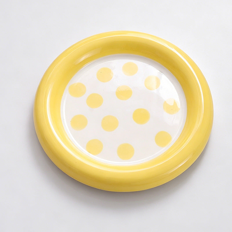 Hand Painted Polka Dot Round C - Shopdayla Wholesale - #9746