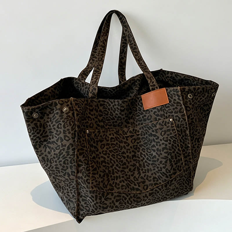 Leopard Print Oversized Tote Bag