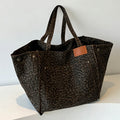 Leopard Print Oversized Tote Bag