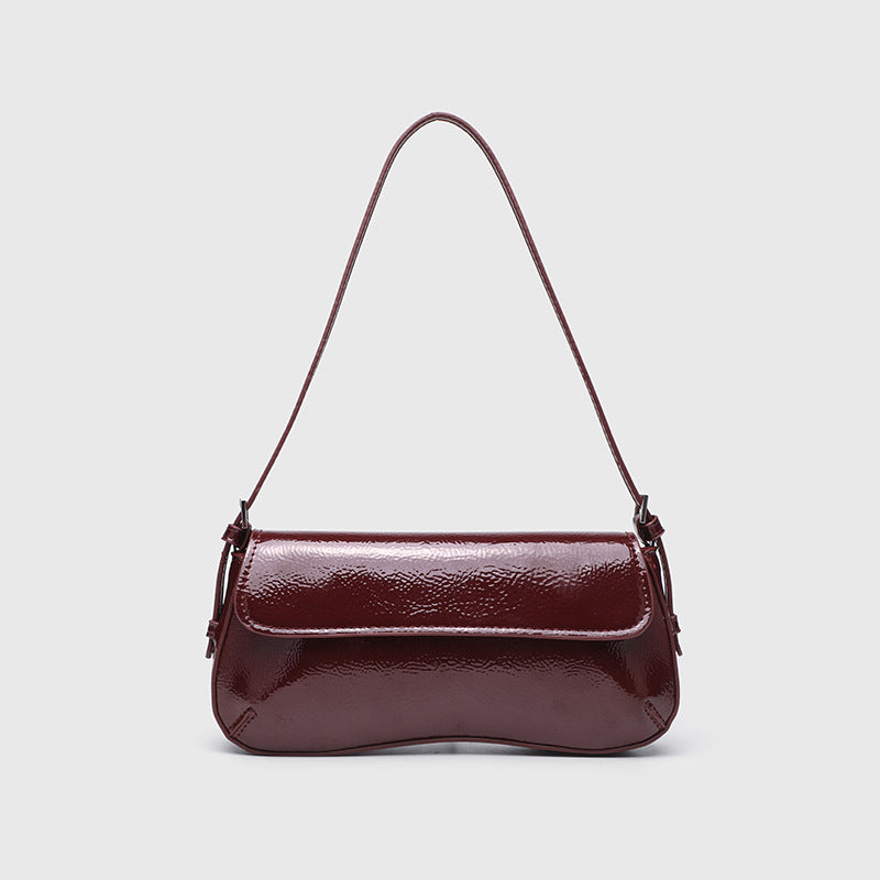 Patent Leather Baguette Should - Shopdayla Wholesale - #8914