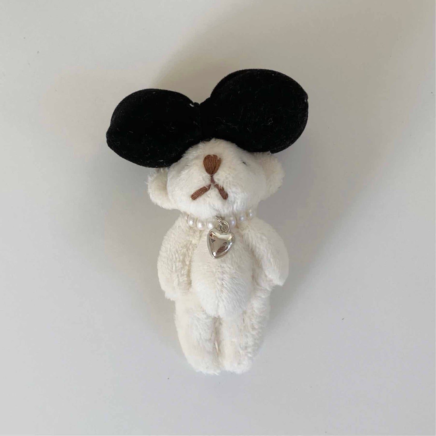 Plush Bear Bow Keychain Bag Charm