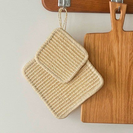 Multi-purpose Grass Woven Fiber Pot Mat Coaster
