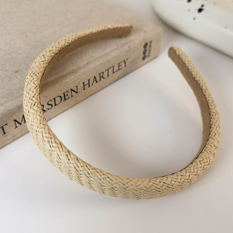 Spring Summer Thin Woven Straw Headband