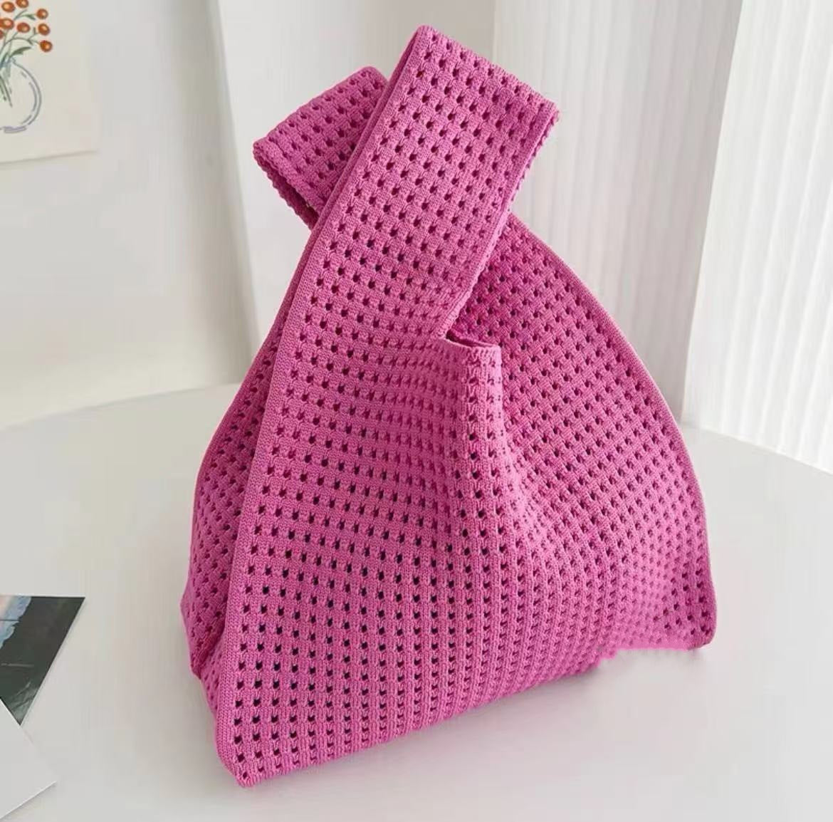 Hollow Out Knit Tote Bag - Shopdayla Wholesale - #1442