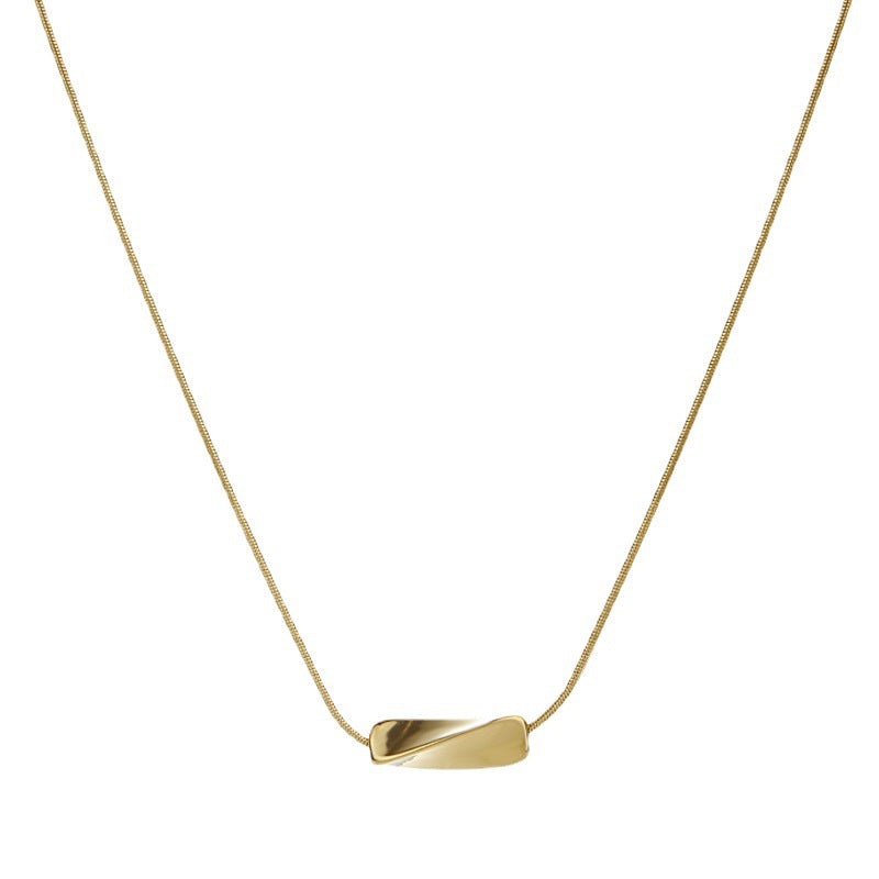 Geometric Irregular Twist Clavicle Pendant Necklace