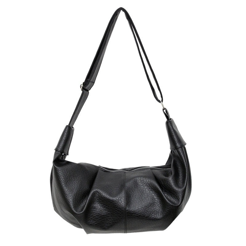 Soft Leather Crescent Hobo Bag - Shopdayla Wholesale - #6658
