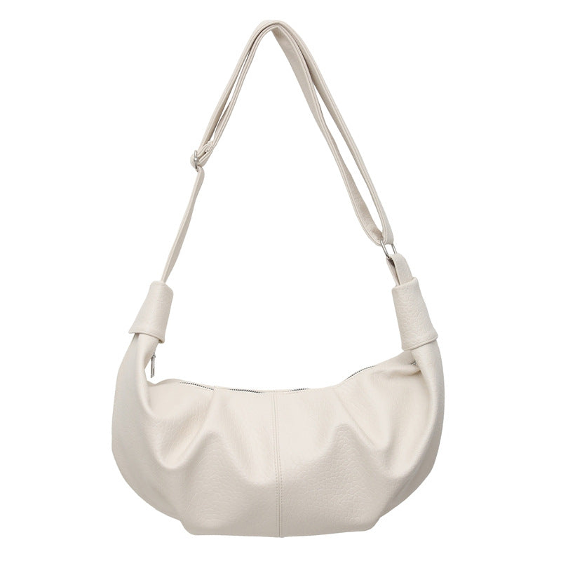 Soft Leather Crescent Hobo Bag - Shopdayla Wholesale - #9426