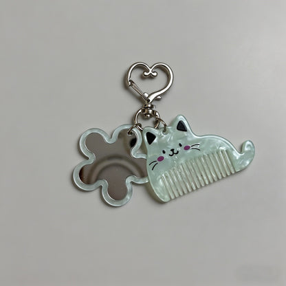 Kawaii Cat Ear Comb & Mirror K - Shopdayla Wholesale - #8402