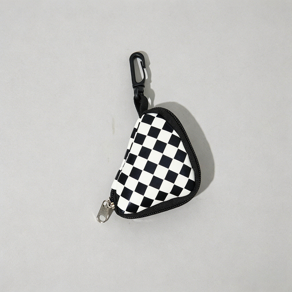 Checkered Triangle Coin Pouch - Shopdayla Wholesale - #9298