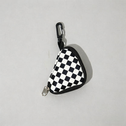 Checkered Triangle Coin Pouch - Shopdayla Wholesale - #9298