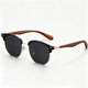 Glossy Black & Gold Frame / Dark Gray Lens / One Size