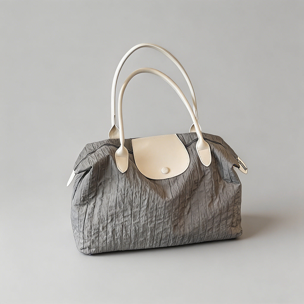 Everyday Pleated Boston Bag - Shopdayla Wholesale - #9874