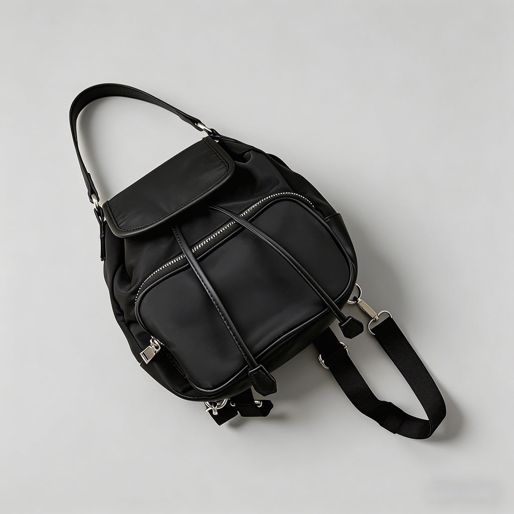 Vintage Nylon Leather Trim Bac - Shopdayla Wholesale - #9922