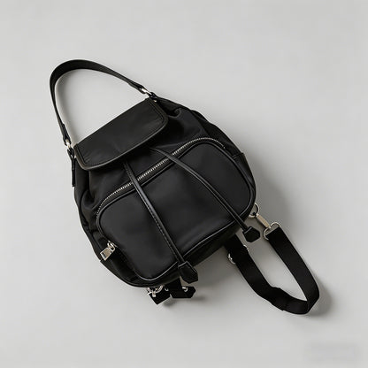 Vintage Nylon Leather Trim Bac - Shopdayla Wholesale - #9922