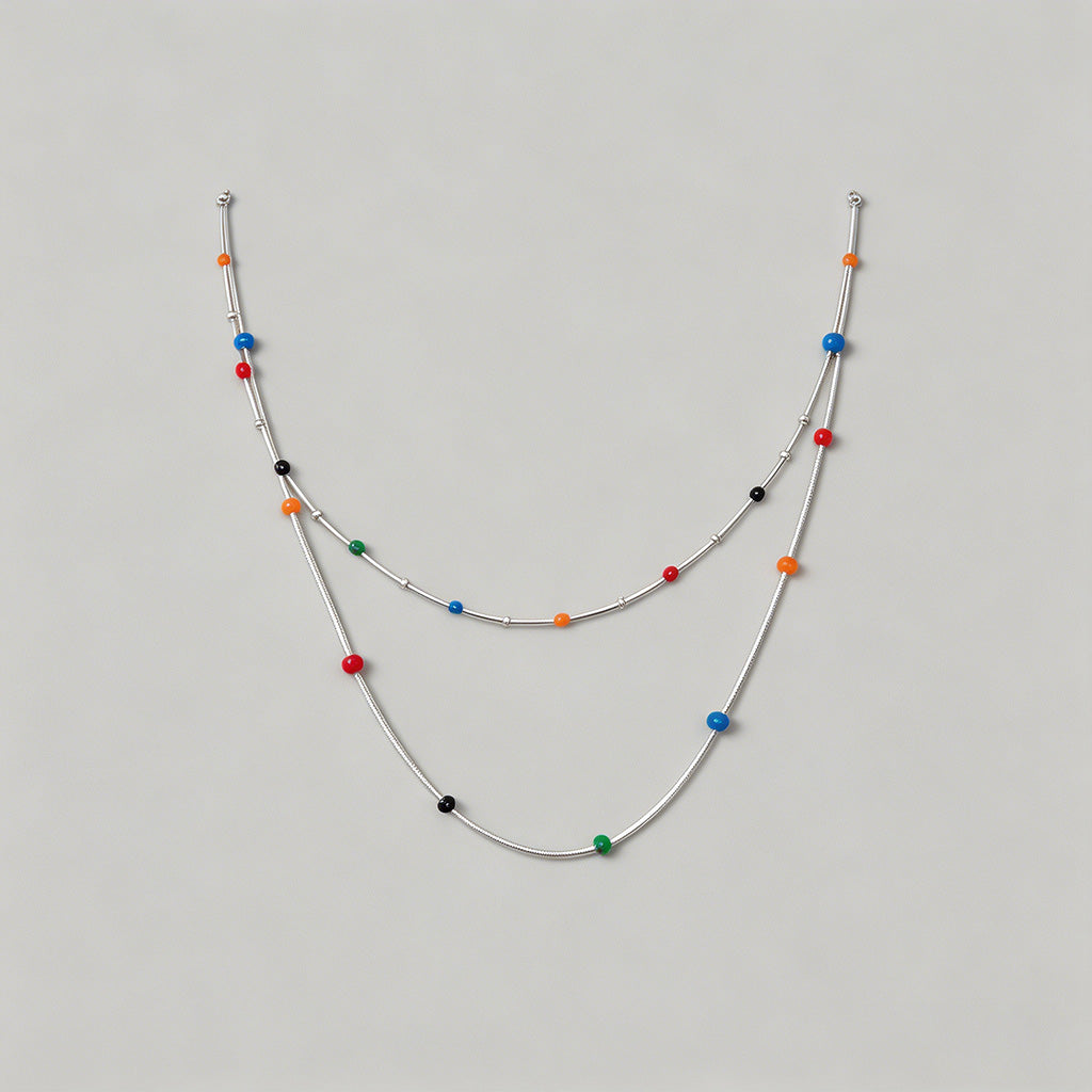 Double Layer Multicolor Bead P - Shopdayla Wholesale - #1186