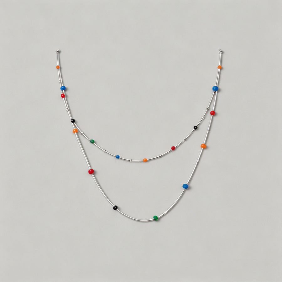 Double Layer Multicolor Bead P - Shopdayla Wholesale - #1186