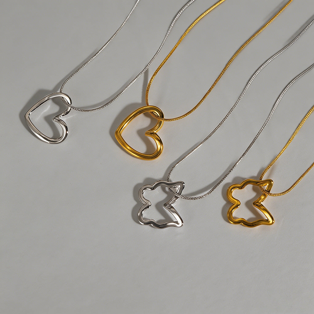 Open Shape Snake Chain Necklac - Shopdayla Wholesale - #5938