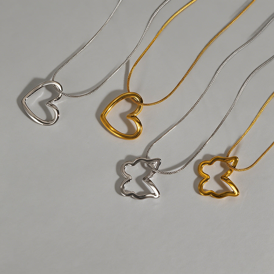 Open Shape Snake Chain Necklac - Shopdayla Wholesale - #5938