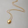 Minimalist Gold Egg Pendant Ne - Shopdayla Wholesale - #8834