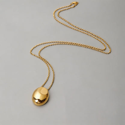 Minimalist Gold Egg Pendant Ne - Shopdayla Wholesale - #8834
