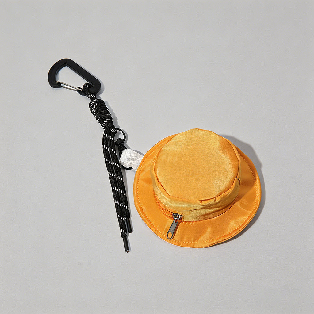 Bucket Hat Shaped Mini Hanging Pouch Charm