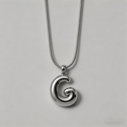 3D Bubble Letter Initial Neckl - Shopdayla Wholesale - #0818