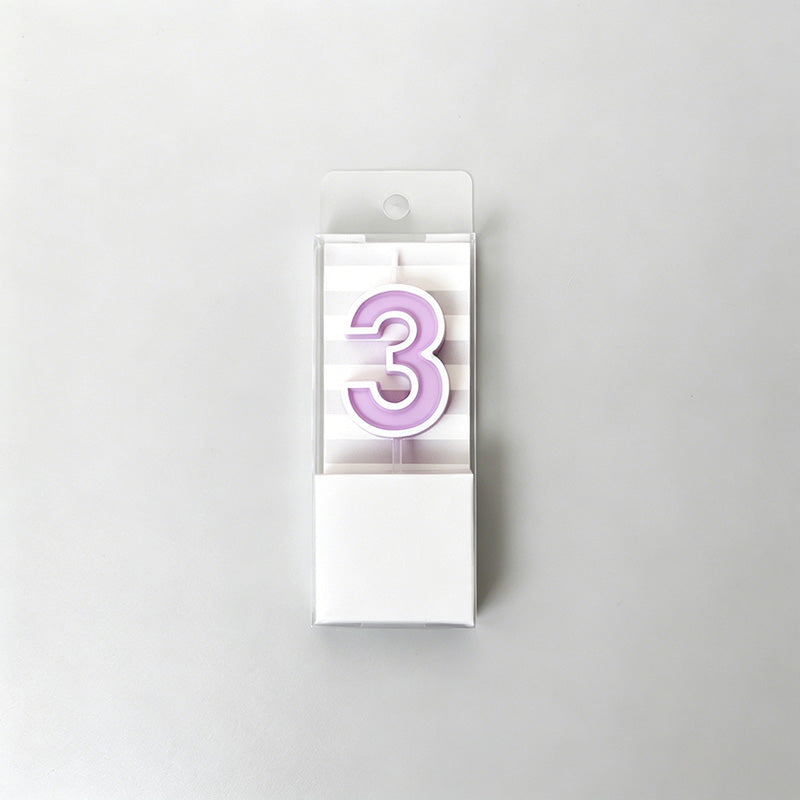0-9 Pastel Candy-Colored Number Birthday Candles