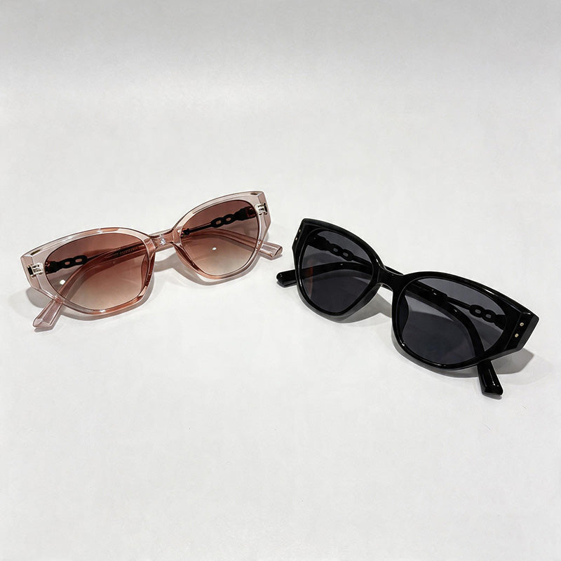 Cat-Eye Narrow Frame Sunglasses
