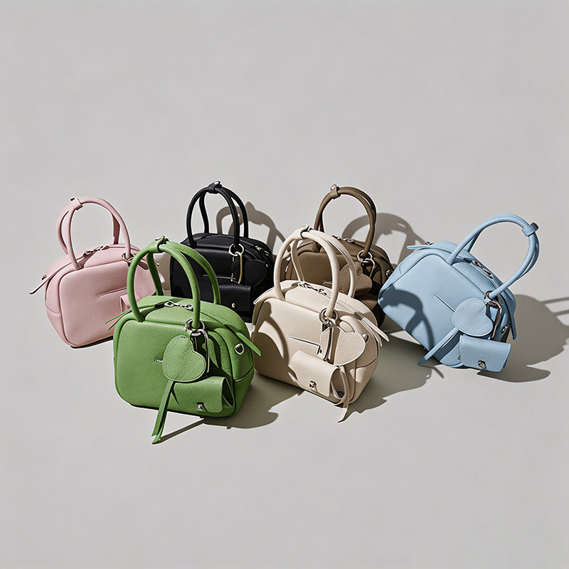 Boston-Style Mini Leather Bag - Shopdayla Wholesale - #5234