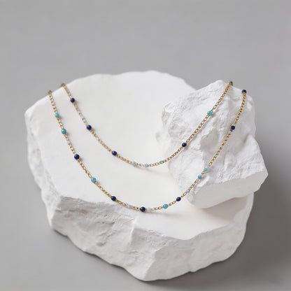 Beaded Gold Chain Choker Neckl - Shopdayla Wholesale - #4098